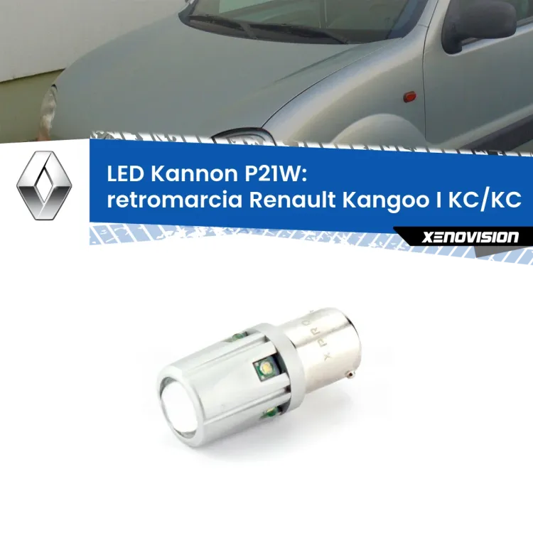 <strong>LED per Retromarcia Renault Kangoo I KC/KC 1997 - 2006.</strong>Lampadina P21W con una poderosa illuminazione frontale rafforzata da 5 potenti chip laterali.