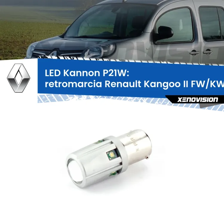 <strong>LED per Retromarcia Renault Kangoo II FW/KW 2008 in poi.</strong>Lampadina P21W con una poderosa illuminazione frontale rafforzata da 5 potenti chip laterali.