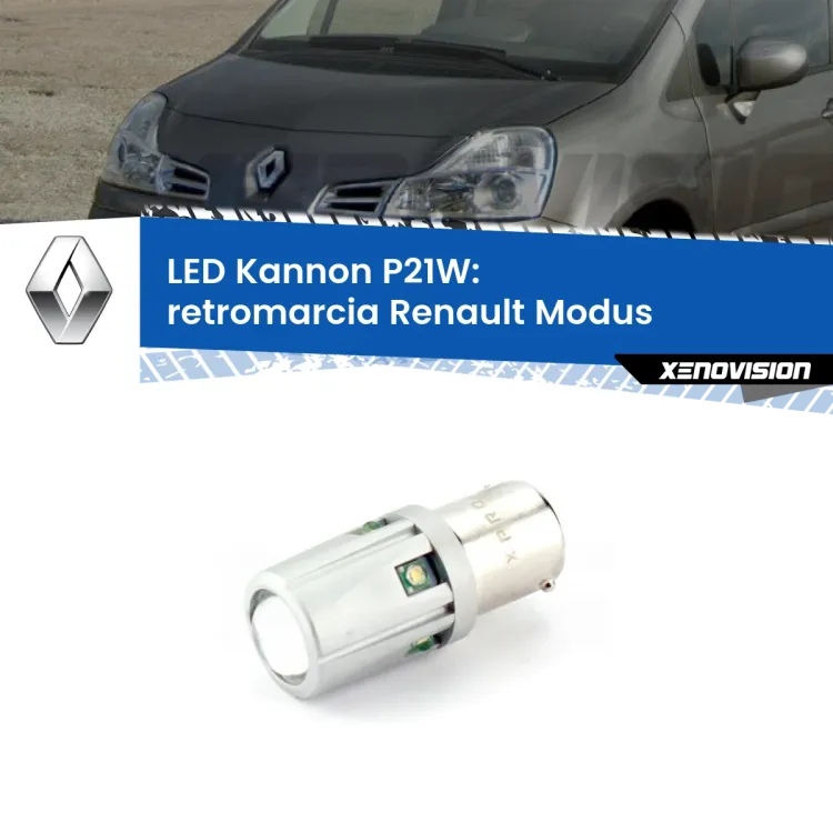 <strong>LED per Retromarcia Renault Modus  2004 - 2012.</strong>Lampadina P21W con una poderosa illuminazione frontale rafforzata da 5 potenti chip laterali.