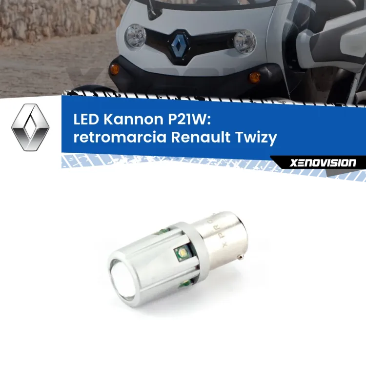 <strong>LED per Retromarcia Renault Twizy  2012 in poi.</strong>Lampadina P21W con una poderosa illuminazione frontale rafforzata da 5 potenti chip laterali.