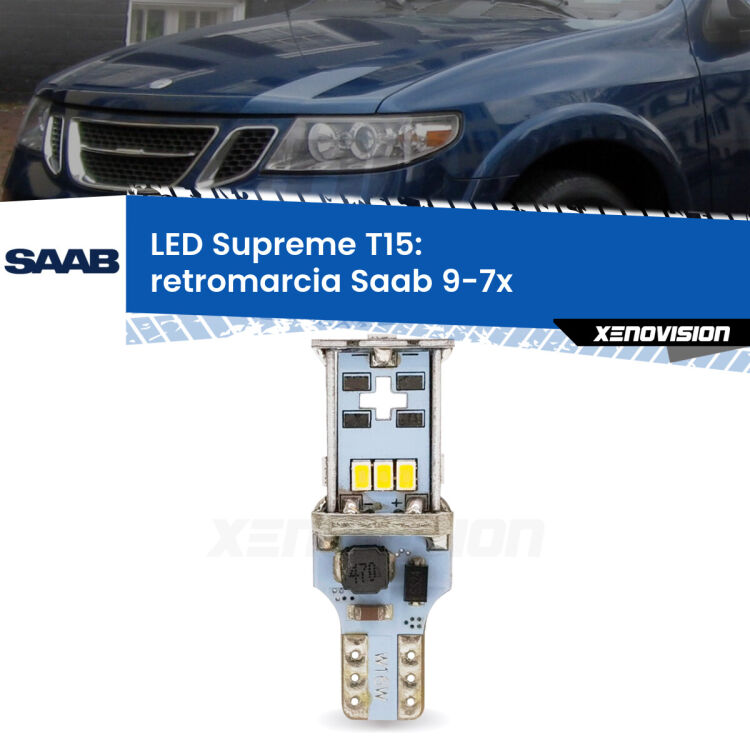 <strong>LED retromarcia per Saab 9-7x</strong>  2004 - 2008. 15 Chip CREE 3535, sviluppa un'incredibile potenza. Qualità Massima. Oltre 6W reali di pura potenza.