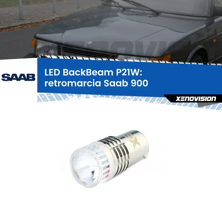 <strong>Retromarcia LED per Saab 900</strong>  1993 - 1998. Lampada <strong>P21W</strong> canbus. Illumina a giorno con questo straordinario cannone LED a luminosità estrema.