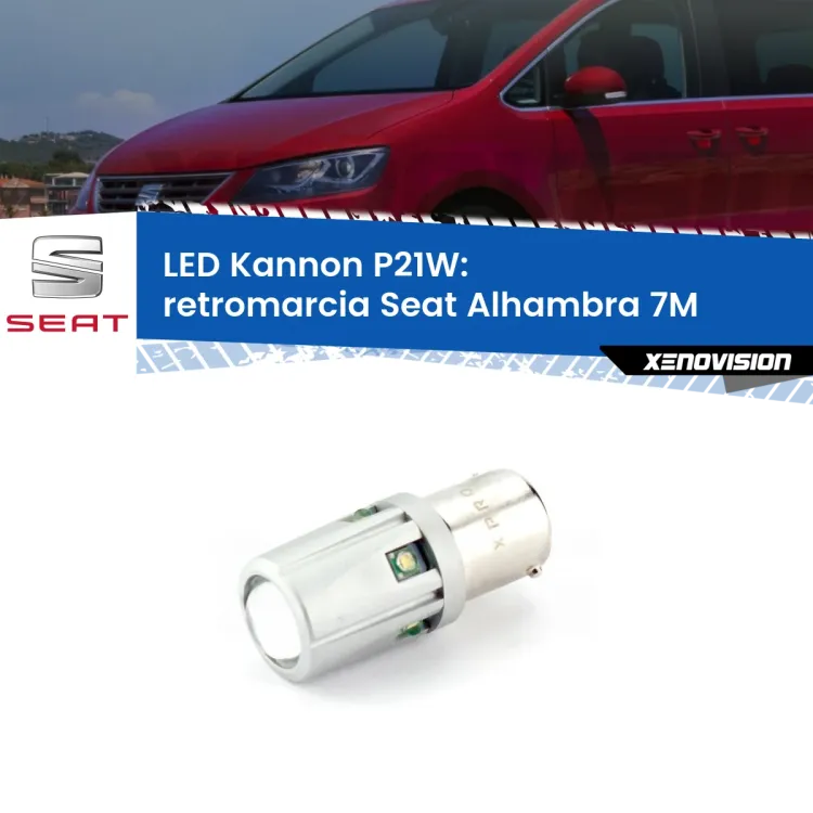 <strong>LED per Retromarcia Seat Alhambra 7M 1996 - 2010.</strong>Lampadina P21W con una poderosa illuminazione frontale rafforzata da 5 potenti chip laterali.