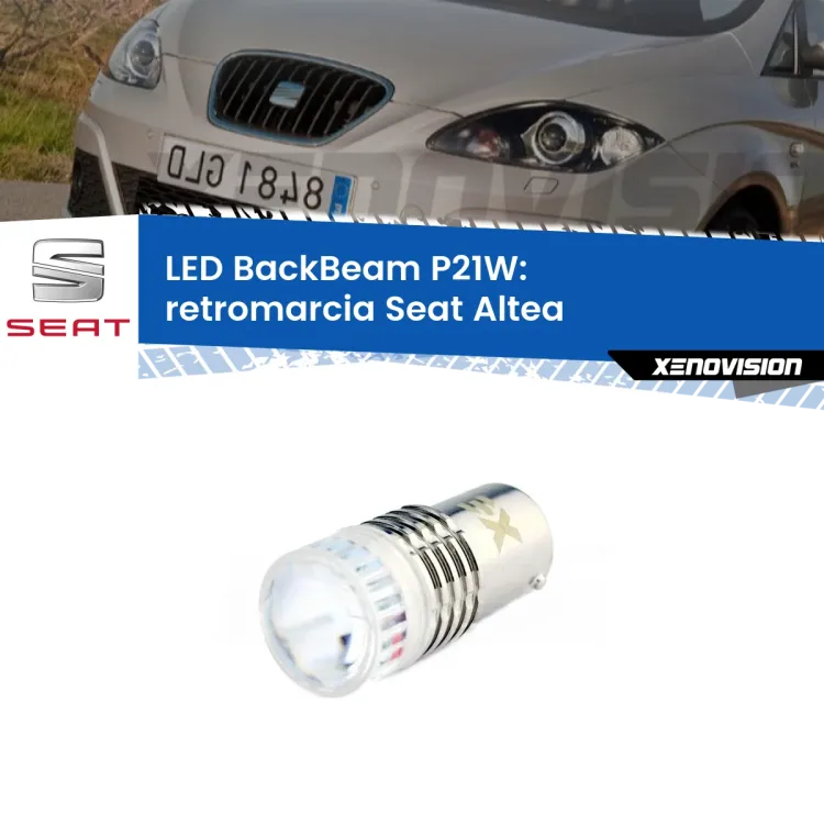 <strong>Retromarcia LED per Seat Altea</strong>  2004 - 2010. Lampada <strong>P21W</strong> canbus. Illumina a giorno con questo straordinario cannone LED a luminosità estrema.