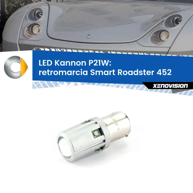 <strong>LED per Retromarcia Smart Roadster 452 2003 - 2005.</strong>Lampadina P21W con una poderosa illuminazione frontale rafforzata da 5 potenti chip laterali.