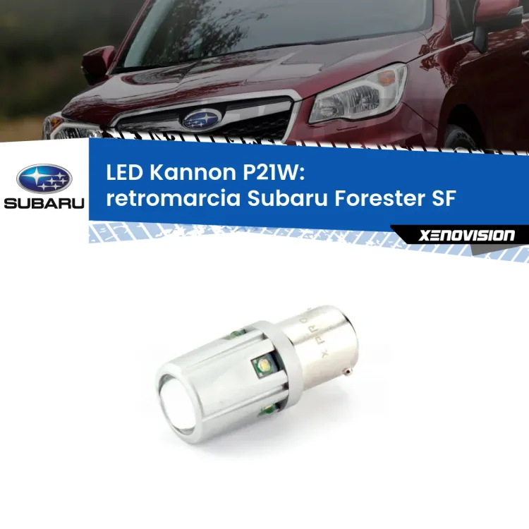 <strong>LED per Retromarcia Subaru Forester SF 1997 - 1999.</strong>Lampadina P21W con una poderosa illuminazione frontale rafforzata da 5 potenti chip laterali.