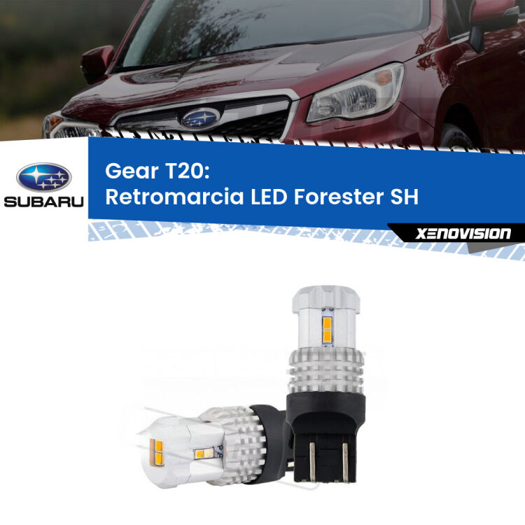 <strong>LED T20 </strong><strong>retromarcia</strong> <strong>Subaru</strong> <strong>Forester </strong>(SH) 2008 - 2014. Coppia LED effetto Stealth, ottima resa in ogni direzione, Qualità Massima.