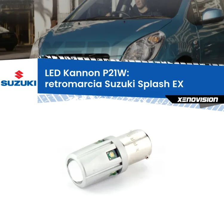 <strong>LED per Retromarcia Suzuki Splash EX 2008 in poi.</strong>Lampadina P21W con una poderosa illuminazione frontale rafforzata da 5 potenti chip laterali.