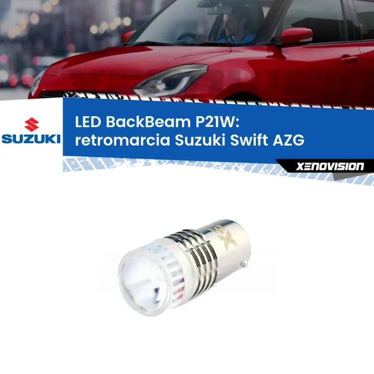 <strong>Retromarcia LED per Suzuki Swift</strong> AZG 2012 - 2016. Lampada <strong>P21W</strong> canbus. Illumina a giorno con questo straordinario cannone LED a luminosità estrema.