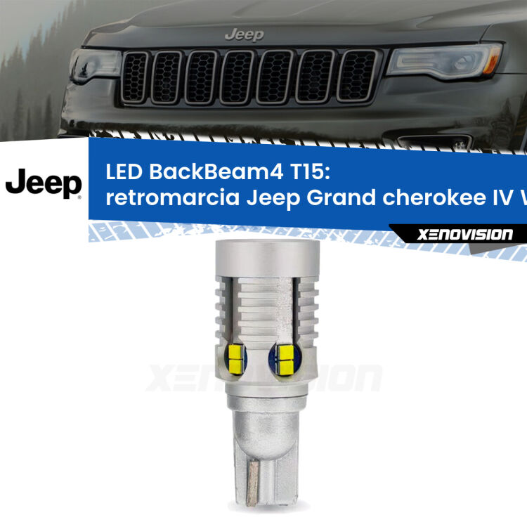 <strong>Retromarcia LED per Jeep Grand cherokee IV</strong> WK2 2011 - 2020. Lampada <strong>T15</strong> canbus modello BackBeam4.