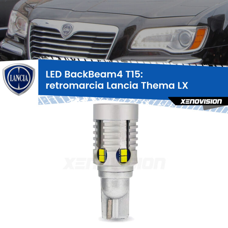 <strong>Retromarcia LED per Lancia Thema</strong> LX 2011 - 2014. Lampada <strong>T15</strong> canbus modello BackBeam4.