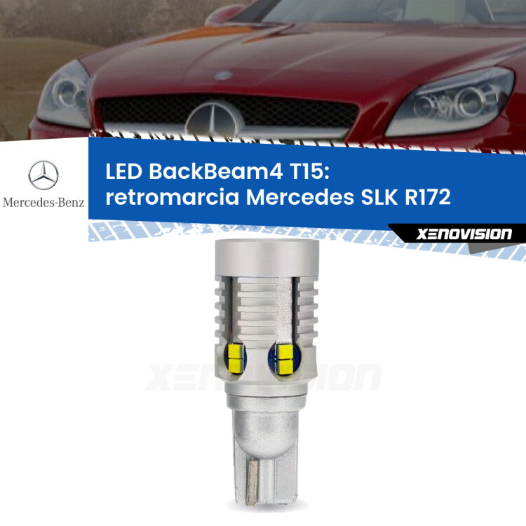 <strong>Retromarcia LED per Mercedes SLK</strong> R172 2011 in poi. Lampada <strong>T15</strong> canbus modello BackBeam4.