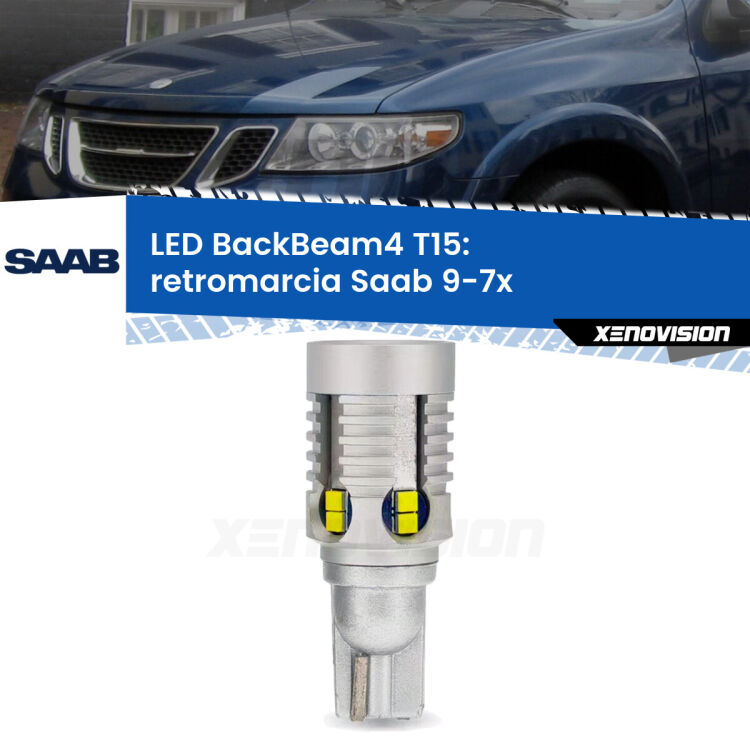 <strong>Retromarcia LED per Saab 9-7x</strong>  2004 - 2008. Lampada <strong>T15</strong> canbus modello BackBeam4.