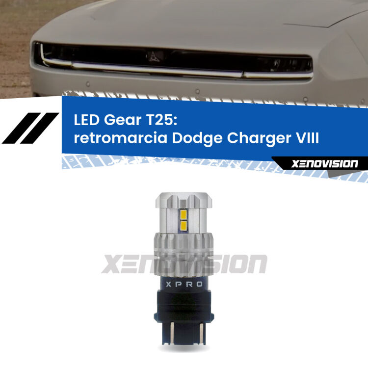 <strong>Retromarcia LED per Dodge Charger</strong> VIII 2024 in poi. Lampada <strong>T25</strong> 6000k modello Gear.