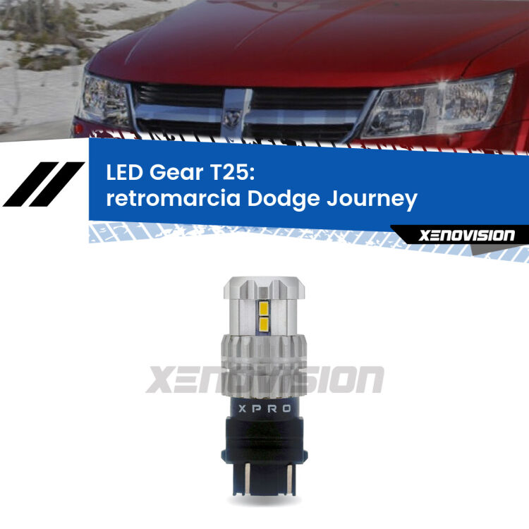 <strong>Retromarcia LED per Dodge Journey</strong>  prima serie. Lampada <strong>T25</strong> 6000k modello Gear.