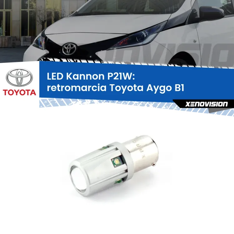 <strong>LED per Retromarcia Toyota Aygo B1 2005 - 2014.</strong>Lampadina P21W con una poderosa illuminazione frontale rafforzata da 5 potenti chip laterali.