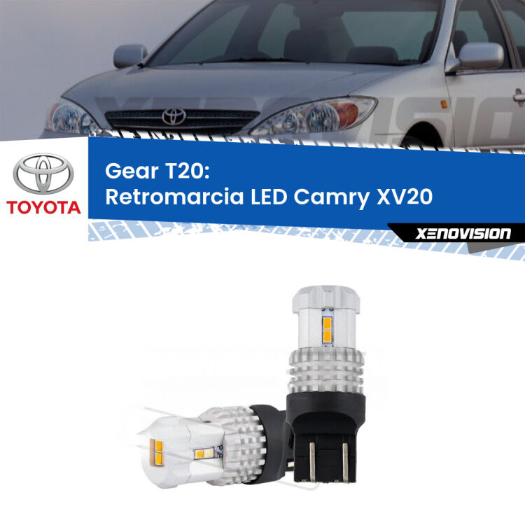 <strong>LED T20 </strong><strong>retromarcia</strong> <strong>Toyota</strong> <strong>Camry </strong>(XV20) 1996 - 2001. Coppia LED effetto Stealth, ottima resa in ogni direzione, Qualità Massima.