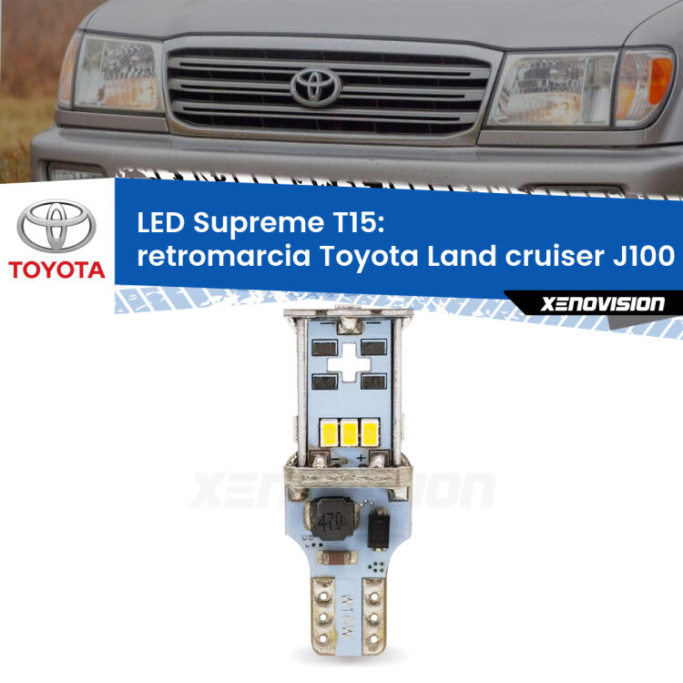 <strong>LED retromarcia per Toyota Land cruiser</strong> J100 Restyling. 15 Chip CREE 3535, sviluppa un'incredibile potenza. Qualità Massima. Oltre 6W reali di pura potenza.