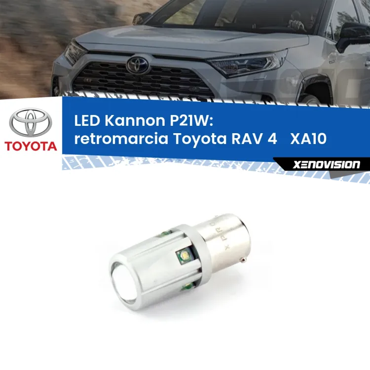 <strong>LED per Retromarcia Toyota RAV 4   XA10 1994 - 2000.</strong>Lampadina P21W con una poderosa illuminazione frontale rafforzata da 5 potenti chip laterali.