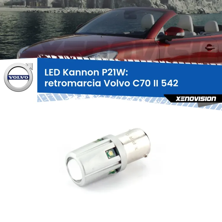 <strong>LED per Retromarcia Volvo C70 II 542 2006 - 2009.</strong>Lampadina P21W con una poderosa illuminazione frontale rafforzata da 5 potenti chip laterali.