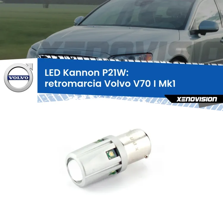 <strong>LED per Retromarcia Volvo V70 I Mk1 1996 - 2000.</strong>Lampadina P21W con una poderosa illuminazione frontale rafforzata da 5 potenti chip laterali.