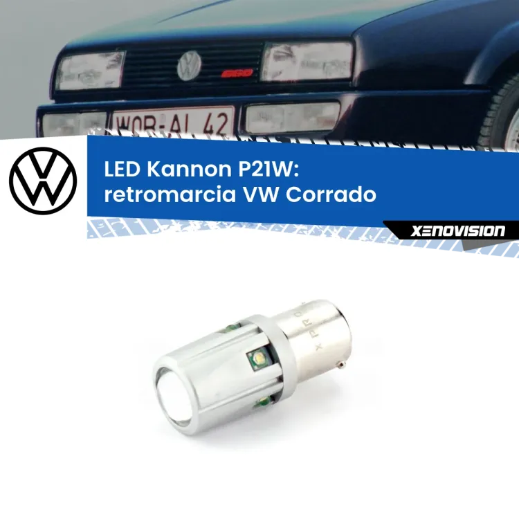 <strong>LED per Retromarcia VW Corrado  1988 - 1995.</strong>Lampadina P21W con una poderosa illuminazione frontale rafforzata da 5 potenti chip laterali.