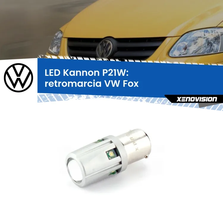 <strong>LED per Retromarcia VW Fox  2003 - 2014.</strong>Lampadina P21W con una poderosa illuminazione frontale rafforzata da 5 potenti chip laterali.