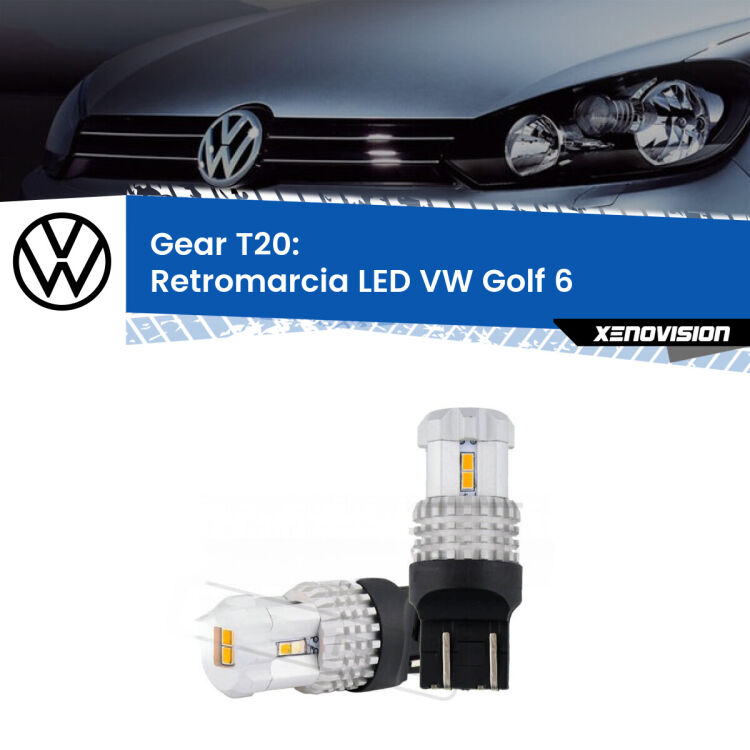 <strong>LED T20 </strong><strong>retromarcia</strong> <strong>VW</strong> <strong>Golf 6 </strong> prima serie. Coppia LED effetto Stealth, ottima resa in ogni direzione, Qualità Massima.