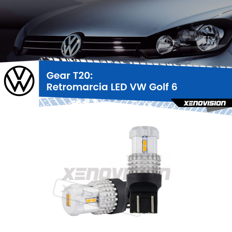 <strong>LED T20 </strong><strong>retromarcia</strong> <strong>VW</strong> <strong>Golf 6 </strong> prima serie. Coppia LED effetto Stealth, ottima resa in ogni direzione, Qualità Massima.