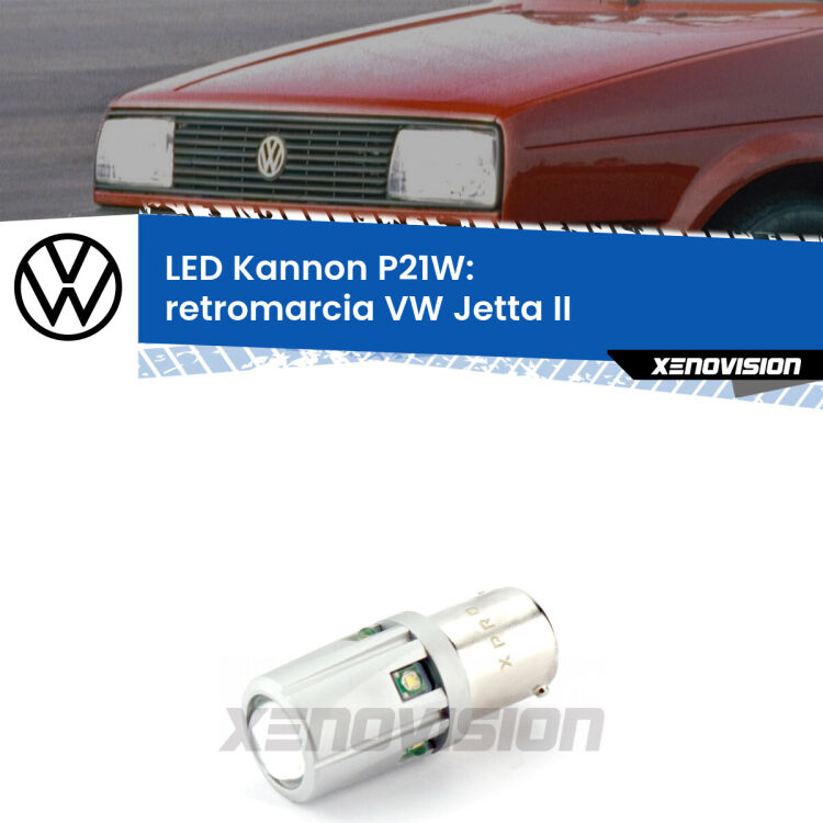 <strong>LED per Retromarcia VW Jetta II 1984 - 1992.</strong>Lampadina P21W con una poderosa illuminazione frontale rafforzata da 5 potenti chip laterali.