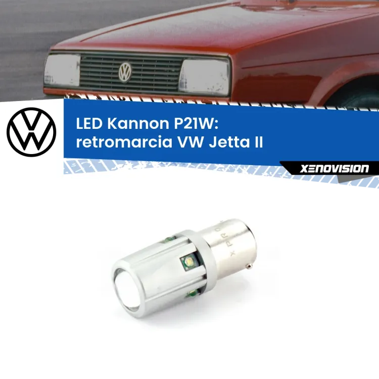 <strong>LED per Retromarcia VW Jetta II 1984 - 1992.</strong>Lampadina P21W con una poderosa illuminazione frontale rafforzata da 5 potenti chip laterali.