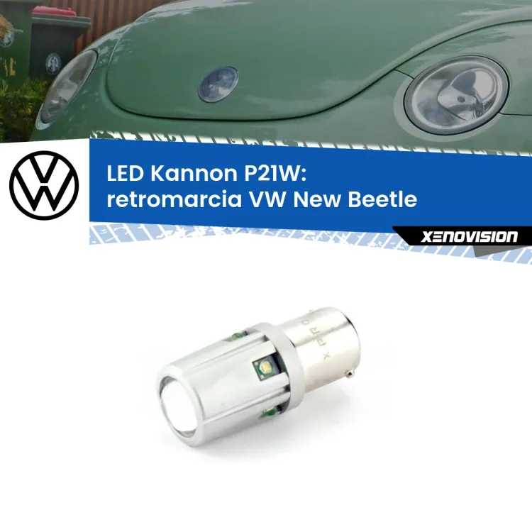 <strong>LED per Retromarcia VW New Beetle  1998 - 2005.</strong>Lampadina P21W con una poderosa illuminazione frontale rafforzata da 5 potenti chip laterali.