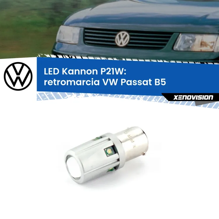 <strong>LED per Retromarcia VW Passat B5 1996 - 2000.</strong>Lampadina P21W con una poderosa illuminazione frontale rafforzata da 5 potenti chip laterali.