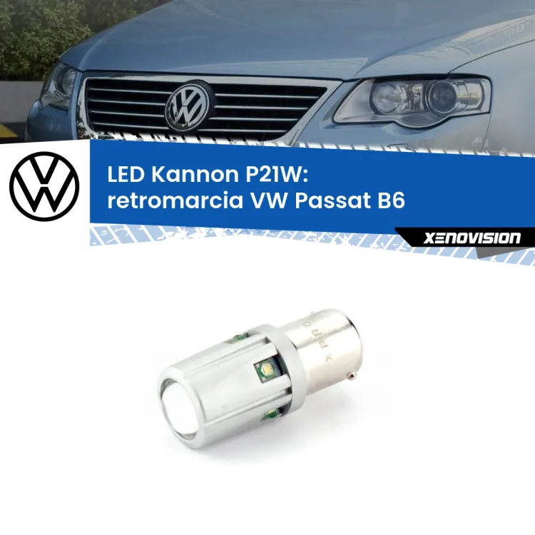 <strong>LED per Retromarcia VW Passat B6 2005 - 2010.</strong>Lampadina P21W con una poderosa illuminazione frontale rafforzata da 5 potenti chip laterali.