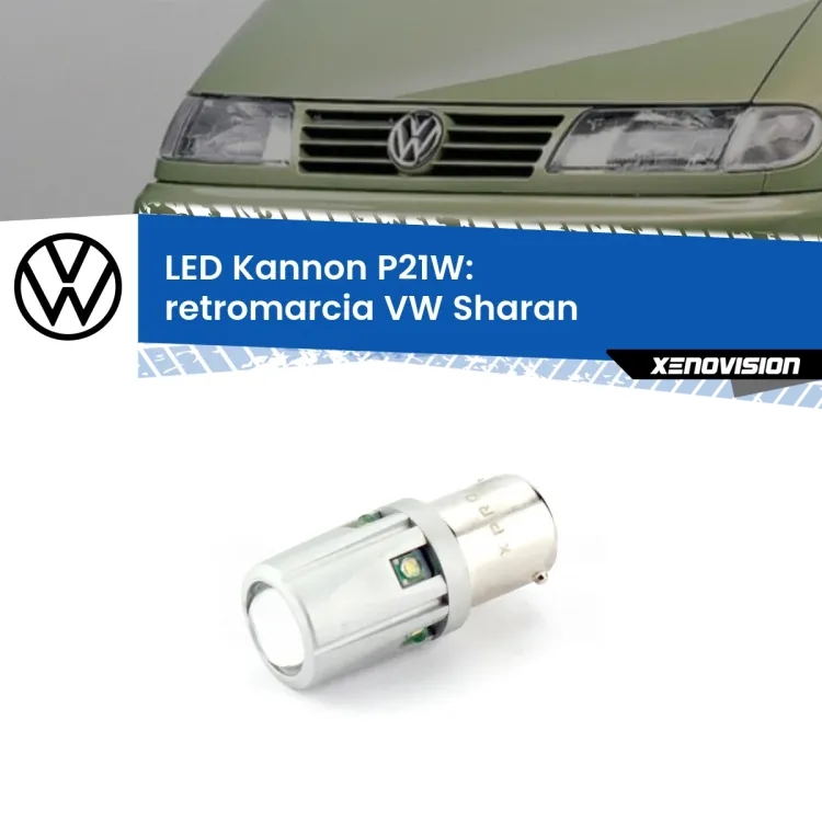 <strong>LED per Retromarcia VW Sharan  1995 - 2010.</strong>Lampadina P21W con una poderosa illuminazione frontale rafforzata da 5 potenti chip laterali.