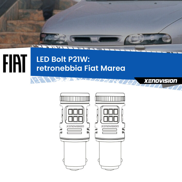 <strong>Retronebbia LED per Fiat Marea</strong>  1996 - 2002. Coppia lampade <strong>P21W</strong> modello Bolt canbus.