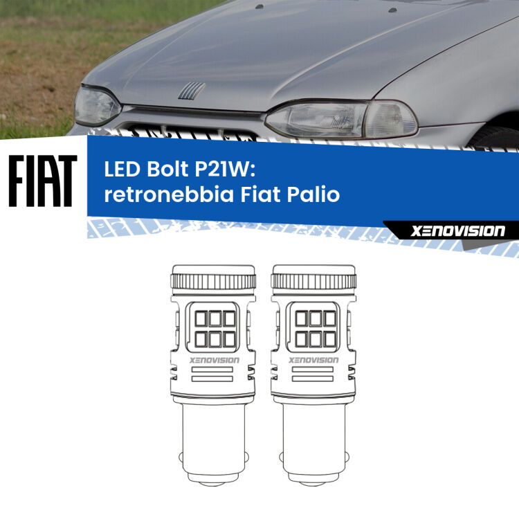 <strong>Retronebbia LED per Fiat Palio</strong>  1996 - 2003. Coppia lampade <strong>P21W</strong> modello Bolt canbus.