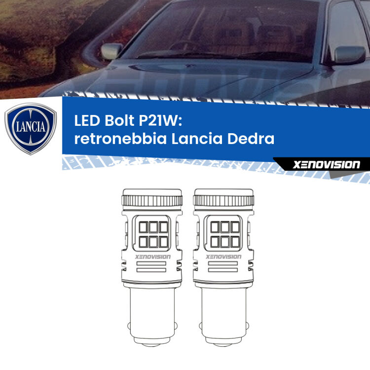 <strong>Retronebbia LED per Lancia Dedra</strong>  1989 - 1999. Coppia lampade <strong>P21W</strong> modello Bolt canbus.