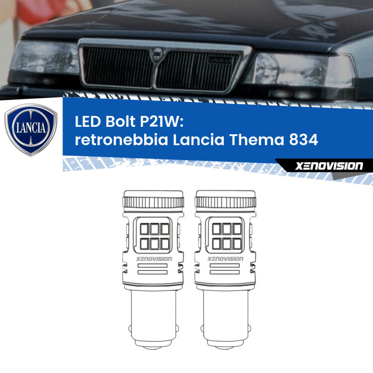 <strong>Retronebbia LED per Lancia Thema</strong> 834 1984 - 1994. Coppia lampade <strong>P21W</strong> modello Bolt canbus.