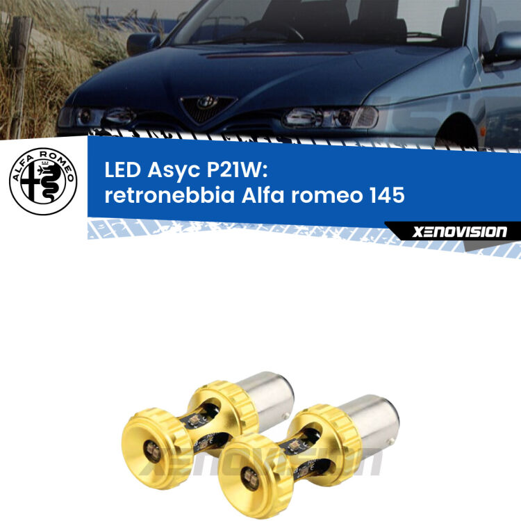 <strong>Retronebbia LED per Alfa romeo 145</strong>  1994 - 2001. Coppia lampade <strong>P21W</strong> super canbus Rosse modello Gear2.