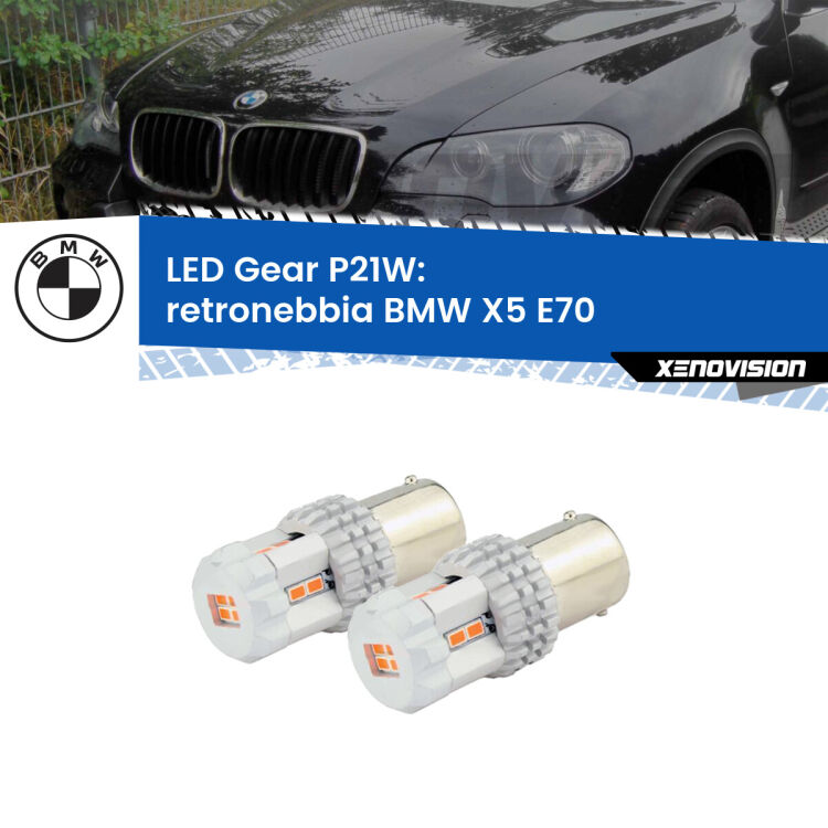 <p>Coppia <strong>LED P21W Rossi per </strong><strong>Retronebbia</strong> <strong>BMW</strong> <strong>X5 </strong>(E70) 2006 - 2013: ultracompatti, illuminazione a 360 gradi e Canbus. Qualità Massima.</p>
<div> </div>