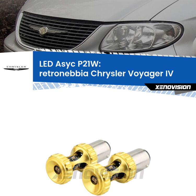 <strong>Retronebbia LED per Chrysler Voyager IV</strong>  2000 - 2007. Coppia lampade <strong>P21W</strong> super canbus Rosse modello Gear2.