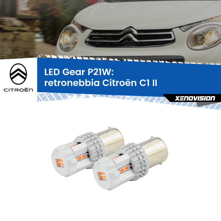 <p>Coppia <strong>LED P21W Rossi per </strong><strong>Retronebbia</strong> <strong>Citroën</strong> <strong>C1 </strong>(II) 2014 in poi: ultracompatti, illuminazione a 360 gradi e Canbus. Qualità Massima.</p>
<div> </div>