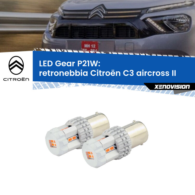 <p>Coppia <strong>LED P21W Rossi per </strong><strong>Retronebbia</strong> <strong>Citroën</strong> <strong>C3 aircross </strong>(II) 2024 in poi: ultracompatti, illuminazione a 360 gradi e Canbus. Qualità Massima.</p>
<div> </div>