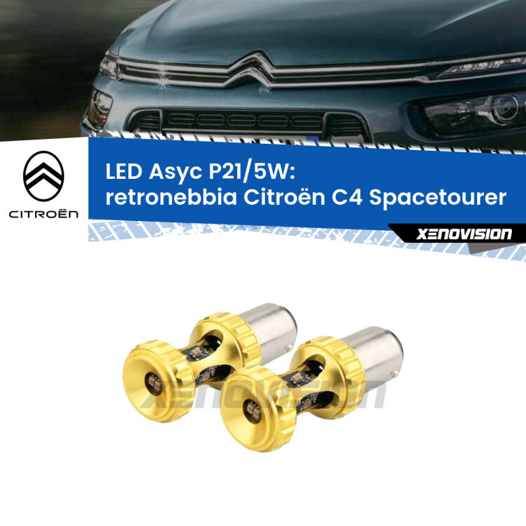 <strong>retronebbia LED per Citroën C4 Spacetourer</strong>  2018 in poi. Lampadina <strong>P21/5W</strong> rossa Canbus modello Asyc Xenovision.