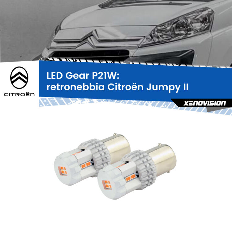 <p>Coppia <strong>LED P21W Rossi per </strong><strong>Retronebbia</strong> <strong>Citroën</strong> <strong>Jumpy </strong>(II) 2006 - 2015: ultracompatti, illuminazione a 360 gradi e Canbus. Qualità Massima.</p>
<div> </div>