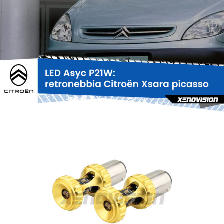 <strong>Retronebbia LED per Citroën Xsara picasso</strong>  1999 - 2012. Coppia lampade <strong>P21W</strong> super canbus Rosse modello Gear2.