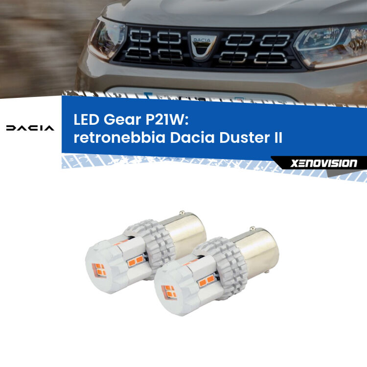 <p>Coppia <strong>LED P21W Rossi per </strong><strong>Retronebbia</strong> <strong>Dacia</strong> <strong>Duster </strong>(II) 2017 in poi: ultracompatti, illuminazione a 360 gradi e Canbus. Qualità Massima.</p>
<div> </div>