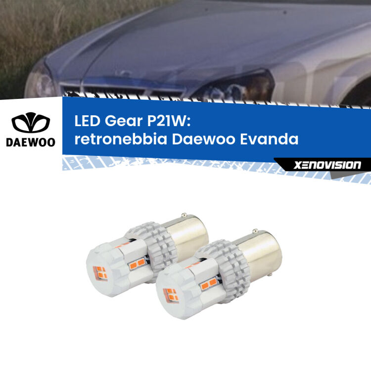 <p>Coppia <strong>LED P21W Rossi per </strong><strong>Retronebbia</strong> <strong>Daewoo</strong> <strong>Evanda </strong> 2002 - 2005: ultracompatti, illuminazione a 360 gradi e Canbus. Qualità Massima.</p>
<div> </div>