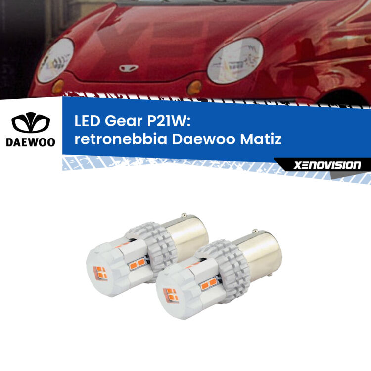 <p>Coppia <strong>LED P21W Rossi per </strong><strong>Retronebbia</strong> <strong>Daewoo</strong> <strong>Matiz </strong> 1998 - 2005: ultracompatti, illuminazione a 360 gradi e Canbus. Qualità Massima.</p>
<div> </div>